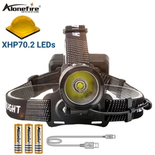 Alonefire HP38 Xlamp XHP70.2  50000LM Led headlamp high powerful led headlight head lamp 18650 Waterproof flashlight torch 2024 - buy cheap