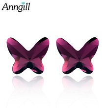 ANNGILL Fashion Butterfly Earrings For Women Crystals from Swarovski High Quality Gift To Girlfriend Party Wedding Jewelry 2024 - buy cheap