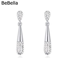 BeBella classic water drop dangler earrings design for female made with Czech crystal girls Christmas gift 2024 - buy cheap