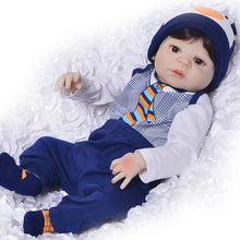 23 "57 cm de silicona renacer muñeca bebé pingüino lindo chico realista vinilo recién nacido muñecas lol juguetes hechos a mano vivo bebe regalo de cumpleaños 2024 - compra barato