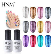 HNM Glitter UV Platinum Gel Nail Polish Bling Painting Gellak Semi Permanent Hybrid Varnish Lucky Lacquer Gelpolish Enamel 8ML 2024 - buy cheap