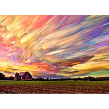 Full square 5D DIY diamond painting "Colored sky" crystal embroidery cross stitch needle mosaic painting decoration gift 2024 - buy cheap