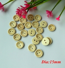 100pcs dia 15mm Round Wood Buttons, DIY Sewing Accessories scrapbooking decorative buttons botoes para artesanato 2024 - buy cheap