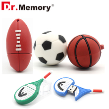 Creative USB Flash Drives 8GB Soccer Football Rugby Player Tennis Racket Pendrive 32GB Personalized 4GB 16GB Memory Stick U Disk 2024 - buy cheap