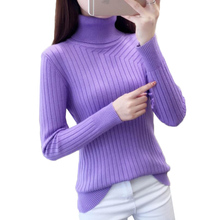 Women Turtleneck Sweater Pullover Autumn Winter New Solid Slim High-elastic Knit Pullover Long-sleeved Sweater Female Tops AA952 2024 - buy cheap
