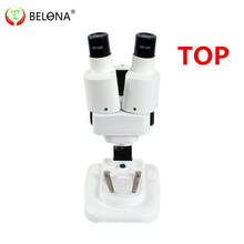 Belona 20X Binocular Stereo Microscope LED PCB Soldering Tool Mobile Phone Repair Slides Mineral Watching Microscope Kids Gift 2024 - buy cheap