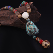 Collar vintage de Buda, joyería de Nepal, collar étnico de elefante fashin, collar de cuentas de madera de sándalo hecho a mano 2024 - compra barato