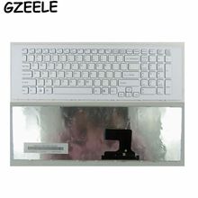 Novo teclado para laptop, sony vaio vpzi vpc ej 17.3 ", teclado branco com moldura 2024 - compre barato