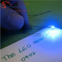 Micro litz LED con cable de 20cm, 8-12V, modelo DIY, 50 unids/lote, 0402 SMD, 9 colores a elegir 2024 - compra barato