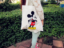 Disney Mickey Canvas Bag green shopping bag small fresh handbag shoulder bag cartoon fashion  crossbody bags for women 2024 - buy cheap