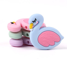 Tyry. hu-miçangas de silicone de cisne para dentição de bebê, miçangas fofas de grau alimentar, flamingo para colar, acessórios de fabricação de joias, faça você mesmo, 50 peças 2024 - compre barato