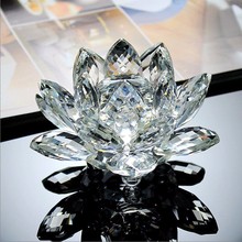 Free Shipping 100mm K9 Crystal Clear Lotus Fower For Home Decoration, Wedding Favor, Holiday Gifts Kid Surper Birthday Sovenir 2024 - buy cheap