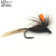 MNFT, 10 шт., 10 #, оранжево-серый, для ловли нахлыстом, парашют, для сухой нахлыстовой форели 2024 - купить недорого