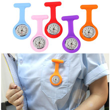 Relógios de bolso de silicone, venda quente da moda, relógio de enfermeira, broche, túnica, relógio com bateria grátis, reloj de bolso médico 2024 - compre barato