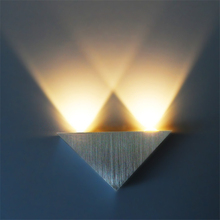 3W Aluminum LED Wall Lamp AC 85~265V Triangle Stair Wall Lights Spot Lamp Modern Pathway Bedroom Sconce Light 2024 - buy cheap