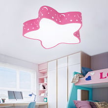 Creative star ceiling lights 85-265V 24W led ceiling lamp child room lights Blue/Pink bedroom decoration lights 2024 - buy cheap