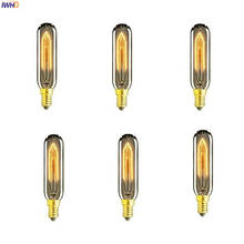 IWHD T10 E14 промышленный Настенный декор Bombilla Эдисон подвесной светильник в стиле ретро 40 Вт 220 В Lampara Винтаж лампа светильник лампочка ампулы Ampolletas 2024 - купить недорого