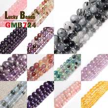 Natural Round Stone Beads Pink Crystal/Quartz Loose Beads For Jewelry Making DIY Bracelet Necklace Pick Size 6/8/10mm 15 Inches 2024 - buy cheap