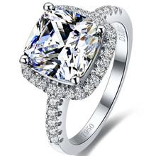 Брендовое кольцо для помолвки Moissanite, дизайнерское, 2Ct, 14K, 585, белое золото, предложение на свадьбу, годовщину 2024 - купить недорого