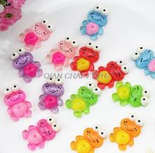 120pcs Lovely Paint Glitter Mixed Frog Cute Resin Cabochon for Kawaii Decoden DIY Projects 20*15mm frogie d25 2024 - buy cheap