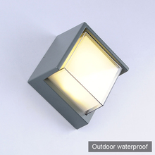 Lámpara de aluminio de alta calidad para exteriores, luz de pared impermeable, cuadrada, nórdica, europea, poste moderno, LED al aire libre, 2 uds. 2024 - compra barato