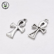 50pcs Tibetan Style Ankh Cross Pendants,  Lead Free & Nickel Free, 22x12x2mm Hole: 2mm 2024 - buy cheap