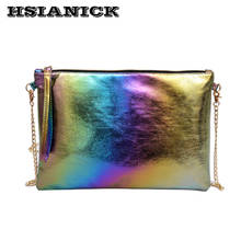 2019 Hot Sale Promotion Day Clutches Colorful Shoulder Chain Design Glitter Shine envelope Bag Elegant Handbag Women Clutch 2024 - buy cheap