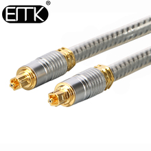 EMK spdif optical cable OD 8.0 mm Gold connector Digital Fiber Optical Toslink Audio cable 2024 - buy cheap