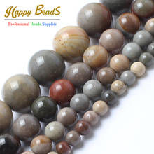 Wholesale Natural Ocean Jaspe Round Loose Beads For Jewelry Making 15inches Strand 4 6 8 10 12mm Diy Bracelet Free Shipping 2024 - buy cheap