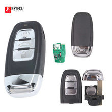 Keyecu Novo Inteligente Remoto Chave Keyless Entry 3 Botão 315/433/868MHz Para 2009-2012 A4L Q5 A5 S5 RS5 A6 A7 A8 Parte number8K0 959 754G 2024 - compre barato