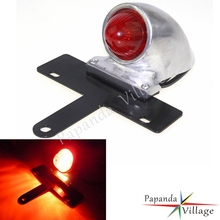 Farol de freio traseiro para motocicleta, retrô, vintage, 12v, placa, suporte da placa, luz traseira para harley bobber, chopper, personalizado 2024 - compre barato