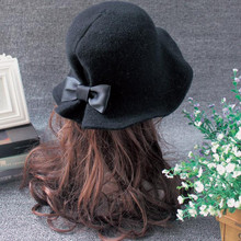 Nuevo invierno 6 colores señoras cálido sombreros mujeres suave Vintage sombrero de fieltro de lana sombrero Fedora campana flexible Navidad Año Nuevo gorra 2024 - compra barato