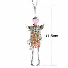 YLWHJJ-collar con colgante de diamantes de imitación para mujer, colgante de cristal para chica, ala de Ángel, joyería 2024 - compra barato