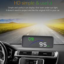 BigBigRoad-pantalla HUD Head Up de coche OBDII 2, medidor Digital inteligente HD, velocímetro, proyector de pantalla de viento, advertencia de velocidad de voltaje 2024 - compra barato