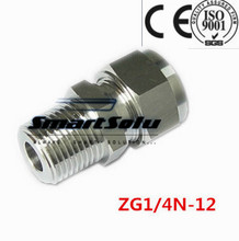 Free shipping Terminal Stainless Steel Connector Fitting,ZG1/4N-12 Thread, Homebrew Fitting,Straight terminal fittings 2024 - buy cheap