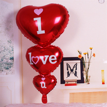 1Pcs 3 Heart Wedding Balloons Aluminum Foil I LOVE YOU Balloons Wedding Valentines Anniversary Day Party Decor Supplies 2024 - buy cheap
