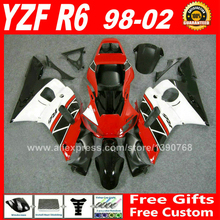 Motorcycle fairing fit for YAMAHA YZF R6 98 99 00 01 02 red white black yzf-r6 1998 1999 2000 2001 2002 yzfr6 fairings kits T3E4 2024 - buy cheap