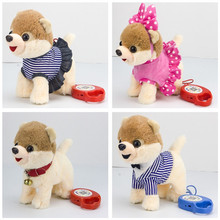 Электрическая гуляющая собака 1Song, плюшевая игрушка, Набивная игрушка-Зверюшка, электронный поводок для собак, игрушка для детей, подарок на Рождество 2024 - купить недорого