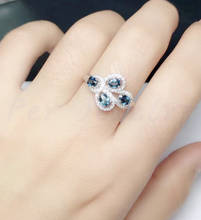 Сапфировое кольцо, Бесплатная доставка, натуральное происхождение, синий сапфир, фотосеребро карат * 4 шт., драгоценные камни, ювелирные изделия # BL18102512 2024 - купить недорого