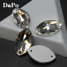 7x15,9x18,13x27,17x32mm cristales transparentes para coser diamantes de imitación 2 agujeros Marquesa Ojo de caballo para manualidades SF0260-SF0267 de costura 2024 - compra barato