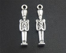 30pcs  Silver Color Soldier Charm Pendant DIY Jewelry Making Findings 31x7mm A1800 2024 - buy cheap