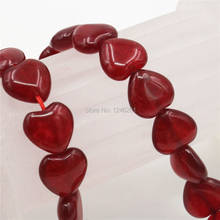 12mm Accessories Red Rubys Jades Crafts Loose Diy Beads Heart Stone Hand Made Jewelry Making Design 15inch Girls Christmas Gifts 2024 - buy cheap