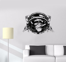 Wall Sticker Monkey Astronaut Space Helmet Diving Decor Vinyl Removable Wall Decal Living Room Cool Wall Tattoo Home Decor LA559 2024 - buy cheap