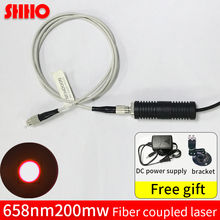 High quality customizable 658nm 200mw red light fiber laser medical devices optical coupling rate >90% detection tool free ship 2024 - buy cheap