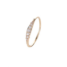 Простой стиль мерцающие полностью блестящие циркониевые элегантные посеребренные золотые кольца для женщин 5 размеров 2024 - купить недорого