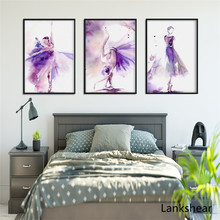 Hermosos carteles de chicas con estampado de Ballet, pintura en lienzo, imágenes artísticas de pared para sala de estar, decoración del hogar, pinturas HD sin marco 2024 - compra barato