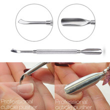 New Professional Cuticle Pusher Scraper Metal Double side Remove Dead Skin Fingernail Manicure Tool 2024 - buy cheap