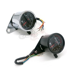 Velocímetro Universal para motocicleta, odómetro, medidor de velocidad de millas, color negro/cromo, Vintage, LED, para Honda CAFE RACER 0-160 KM/H 2024 - compra barato