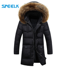 Winter Jackets Parka Men Windbreaker Large Fur Collar Coat Mens Mid-long Thickening Jacket Male Autumn Winter Warm Outwear 2024 - buy cheap