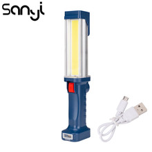 SANYI-linterna para acampar de 3800LM, luz LED COB portátil con carga USB y batería integrada 2024 - compra barato
